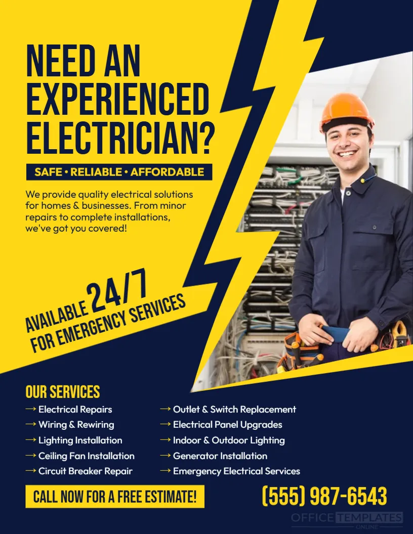 Electrician Flyer Template