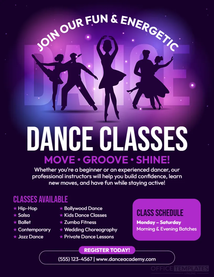 Dance Class Flyer Template