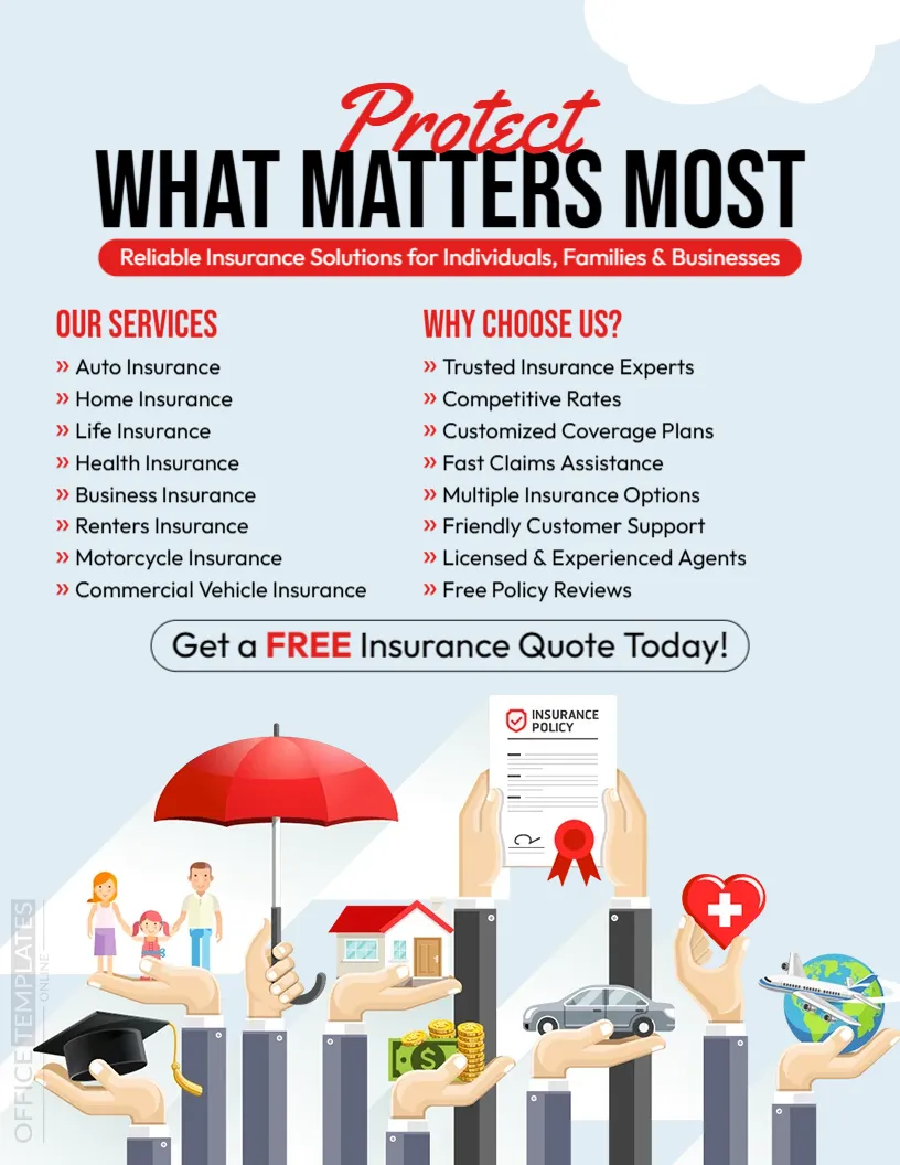 Insurance Services Flyer Template