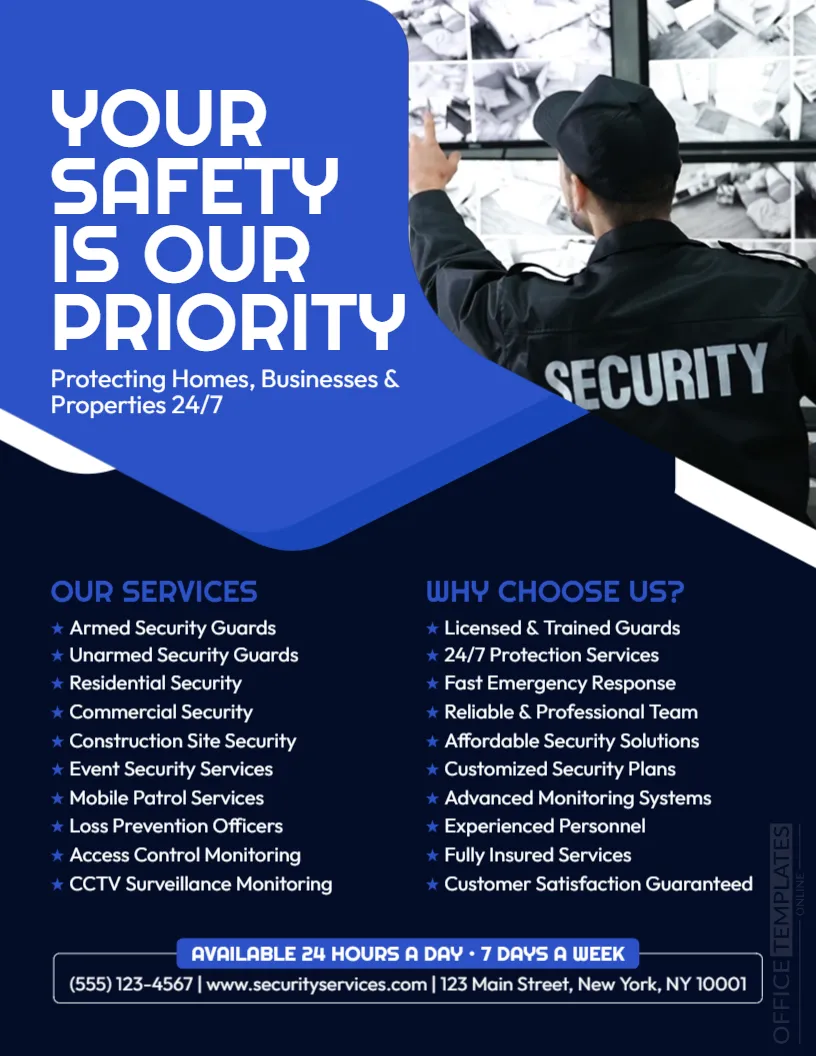 Security Services Flyer Template