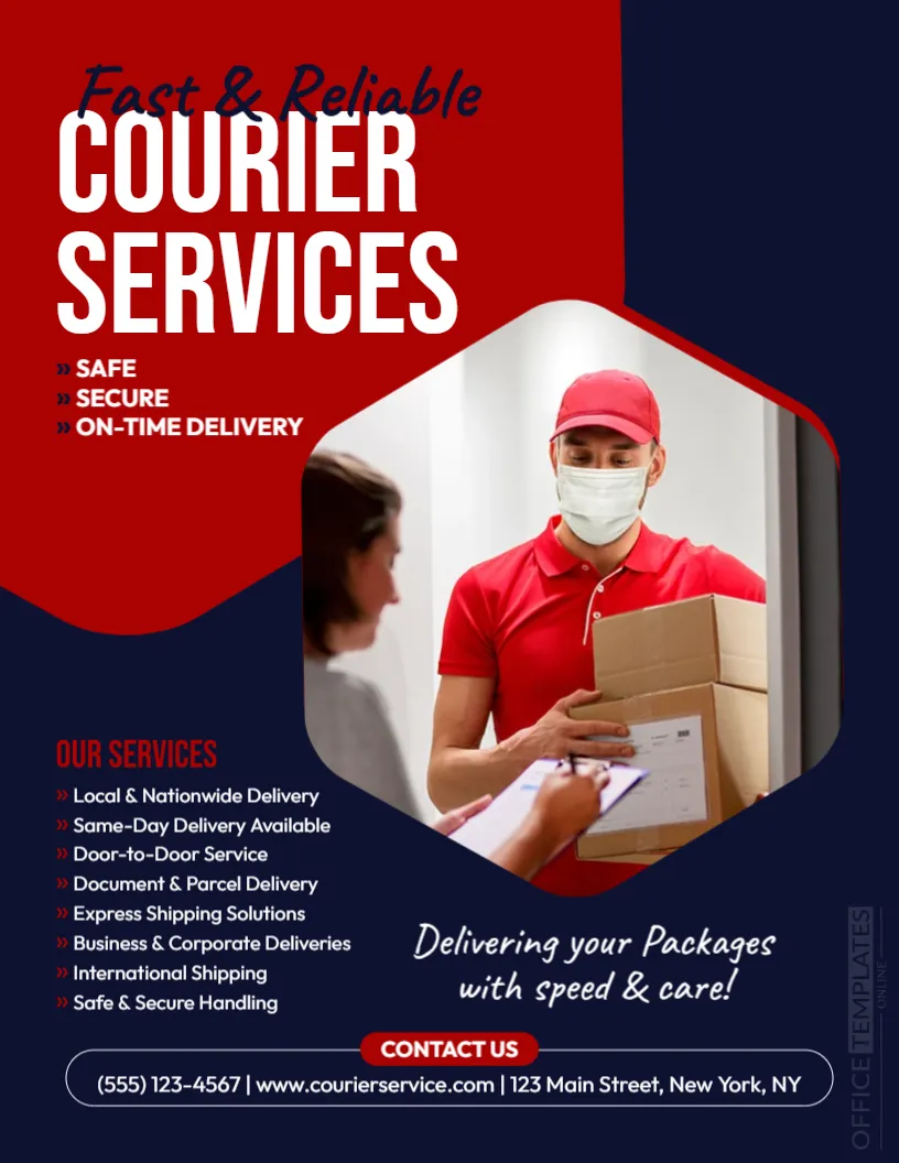 Courier Services Flyer Template