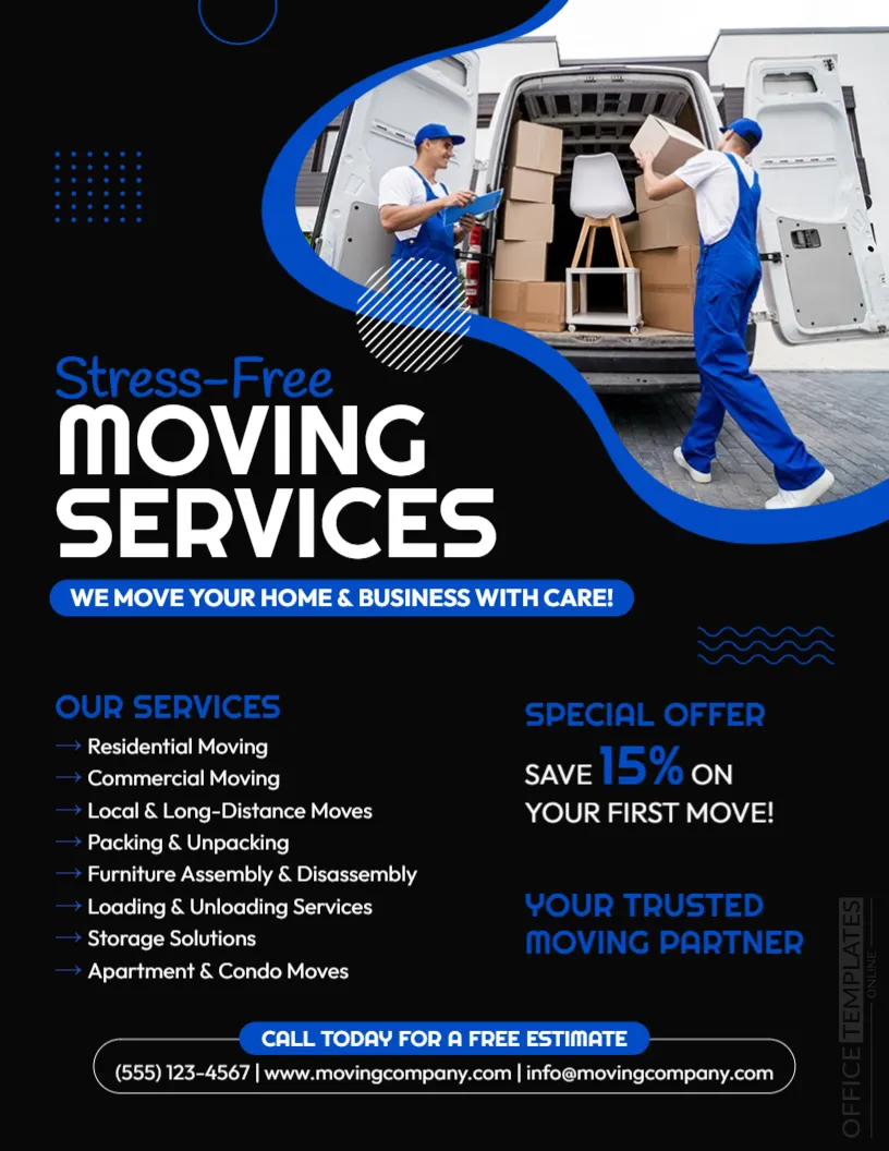 Moving Company Flyer Template