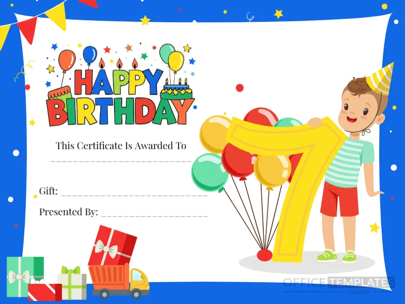 Kids Birthday Gift Certificate Template – Editable & Printable Online
