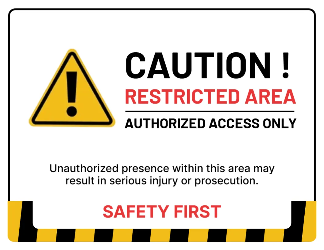 Authorized Personnel Only Sign Template
