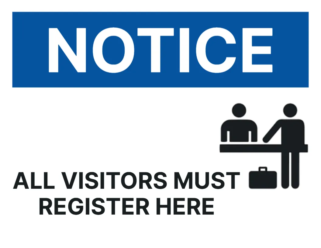 Visitor Registration Sign Template