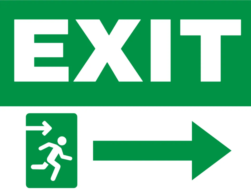 Emergency Exit Sign Template