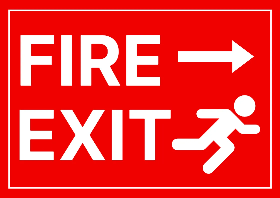 Fire Exit Sign Template