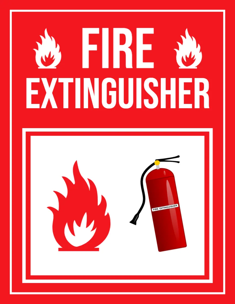 Fire Extinguisher Sign Template