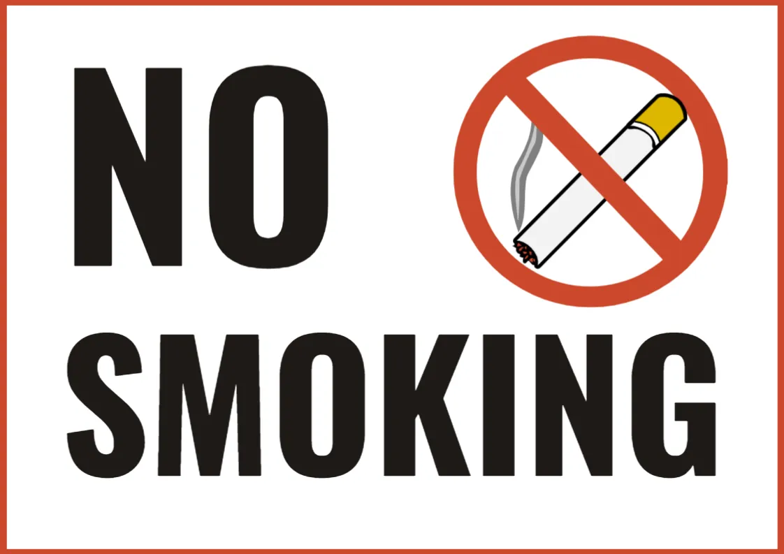 No Smoking Sign Template