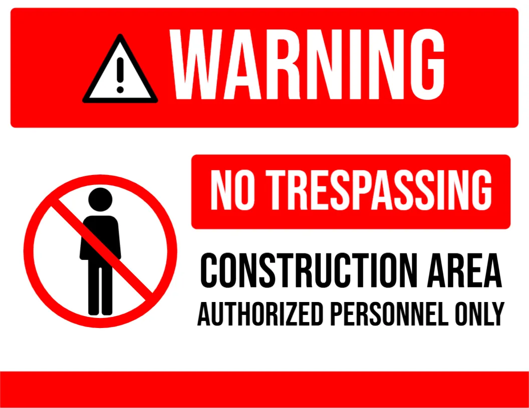 No Trespassing Sign Template