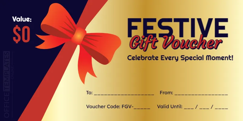 Festive Gift Voucher Template