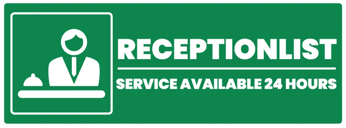 Reception Desk Sign Template