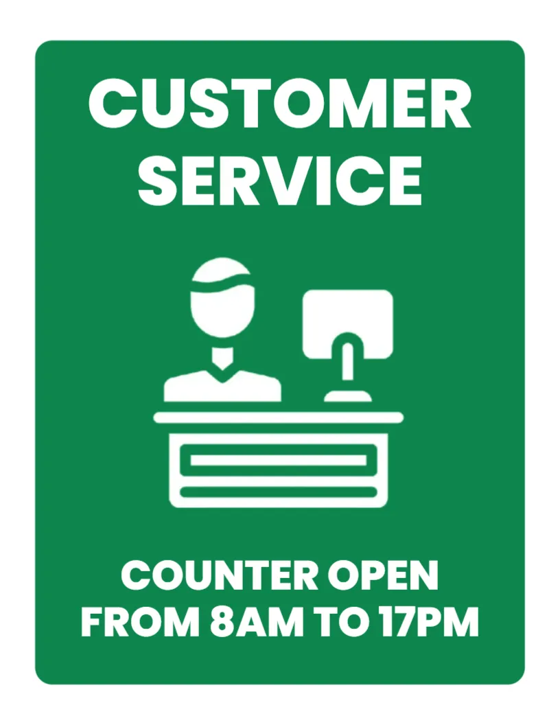 Customer Service Sign Template