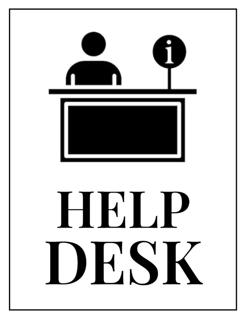 Help Desk Sign Template