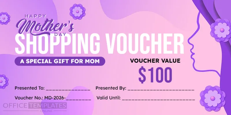 Mother’s Day Shopping Voucher Template