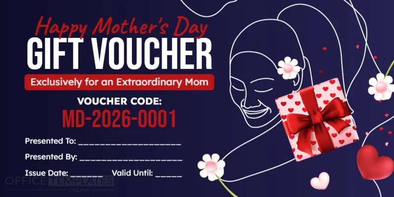Luxury Mother’s Day Gift Voucher Template