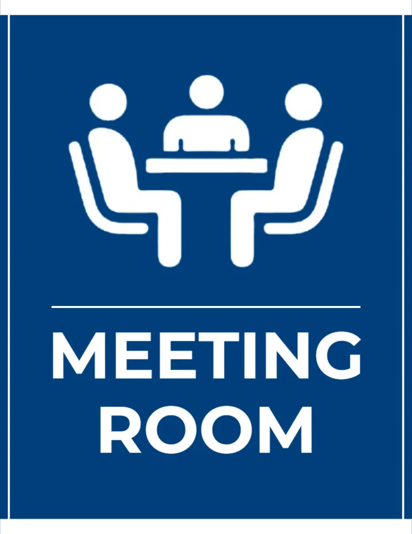 Meeting Room Sign Template