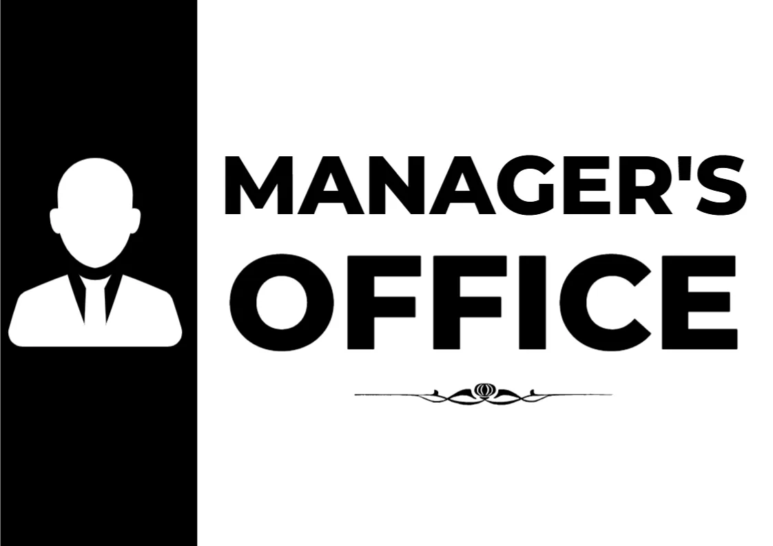 Manager’s Office Sign Template