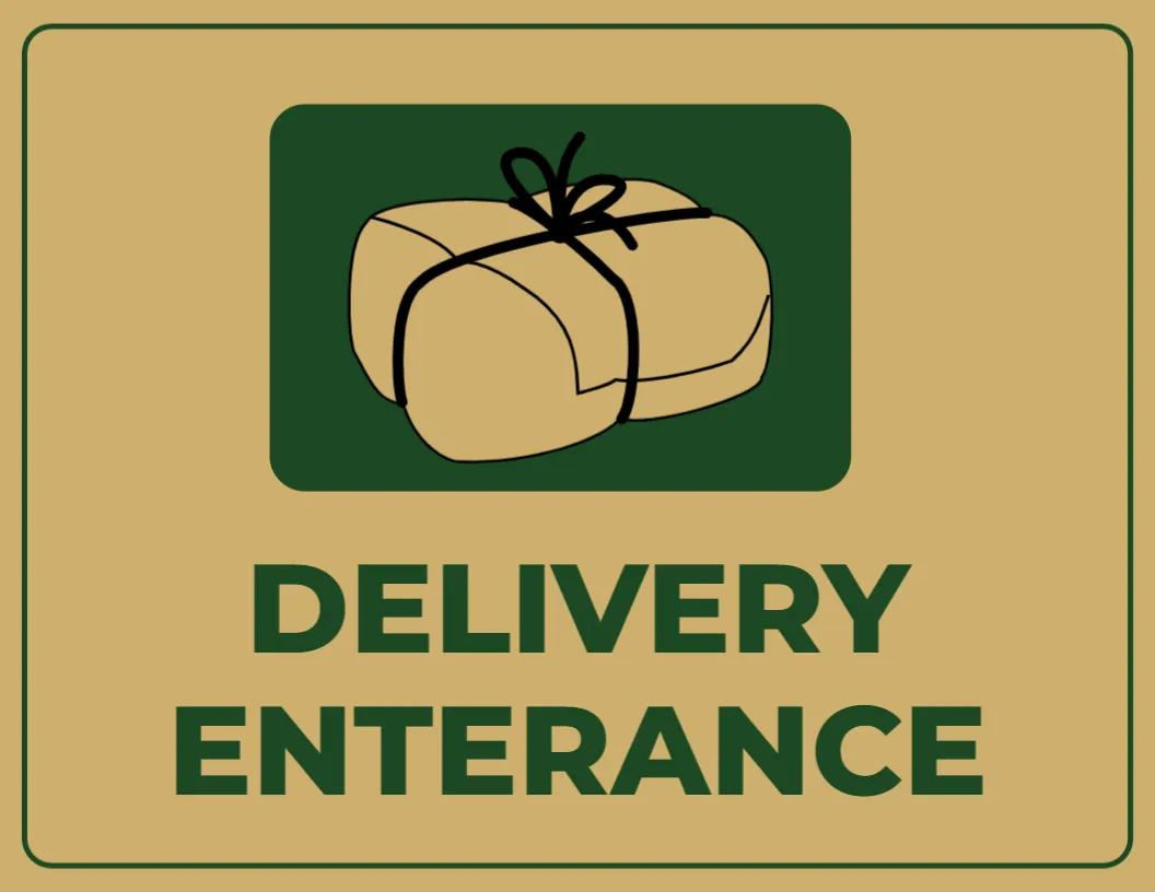 Dileverty Enterance Sign Template
