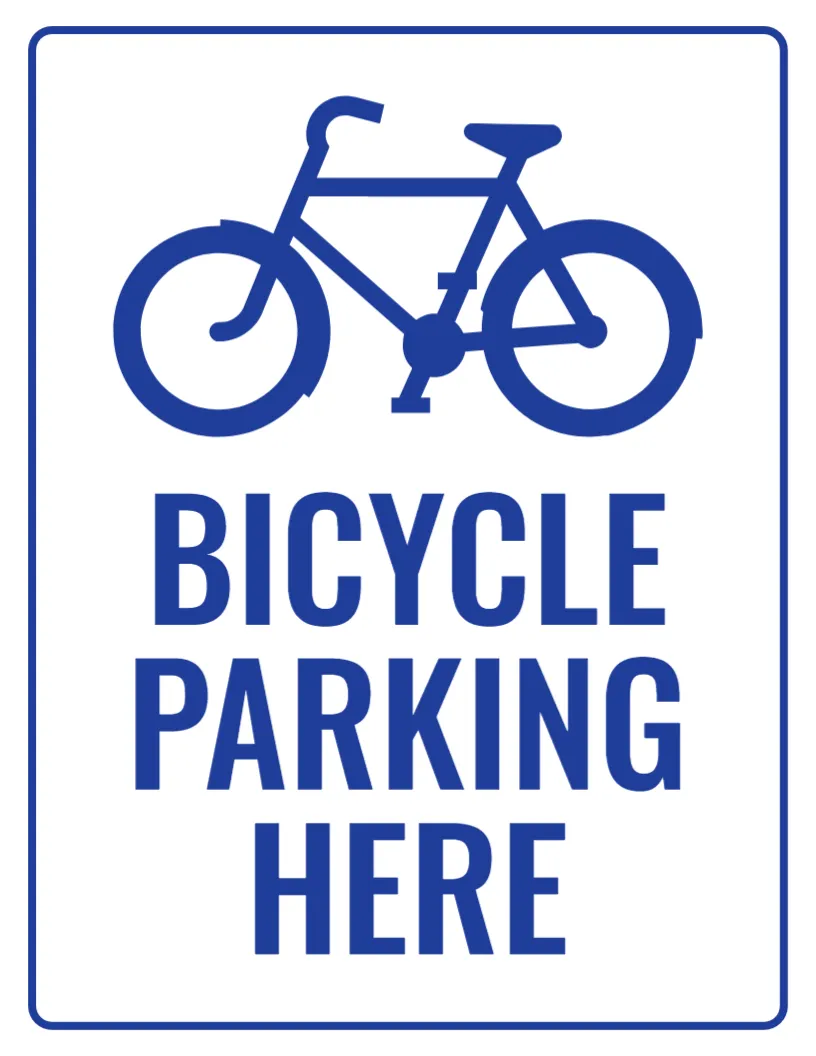 Bicylce Parking Sign Template