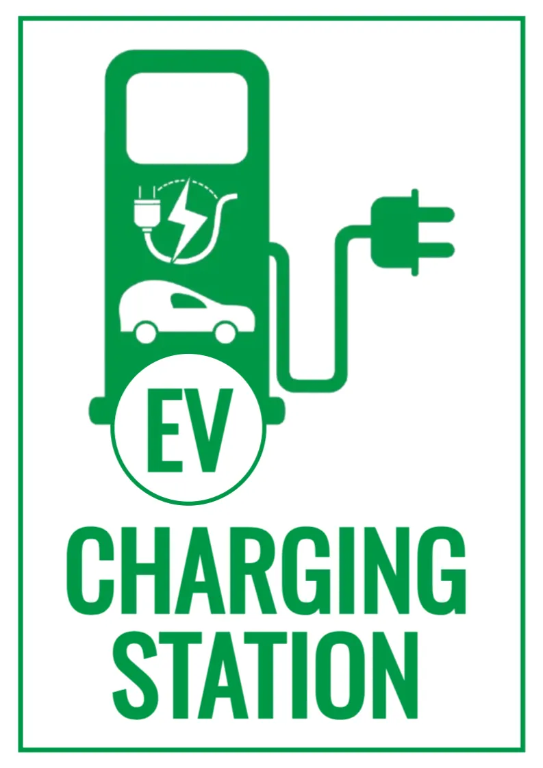 EV Charging Station Sign Template