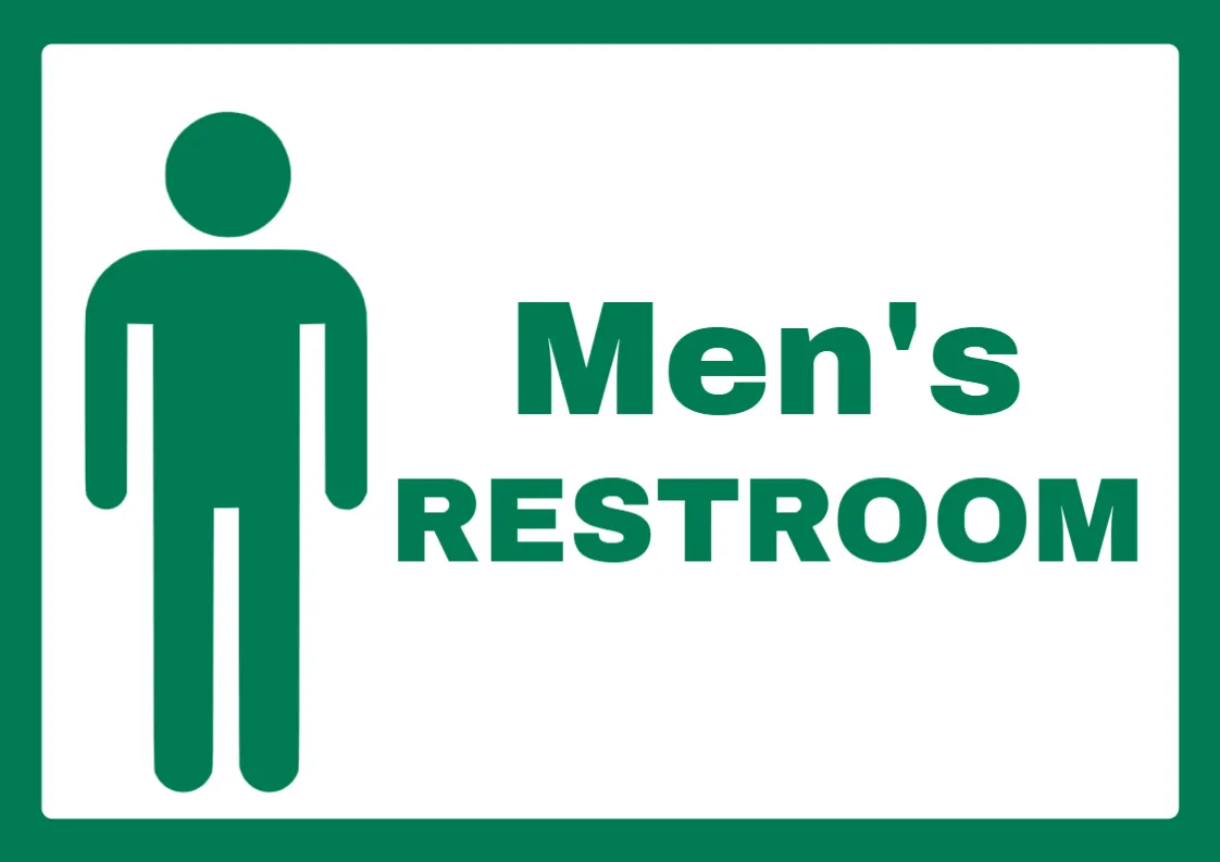 Men’s Restroom Sign Template