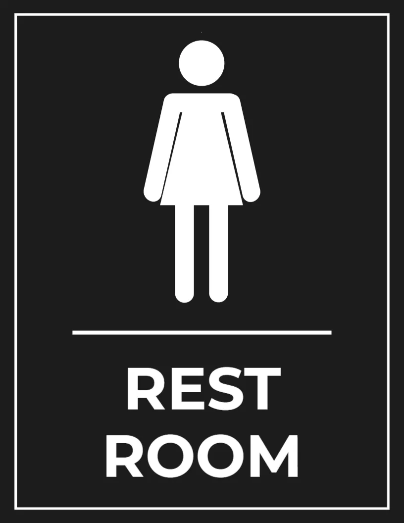 Women’s Restroom Sign Template