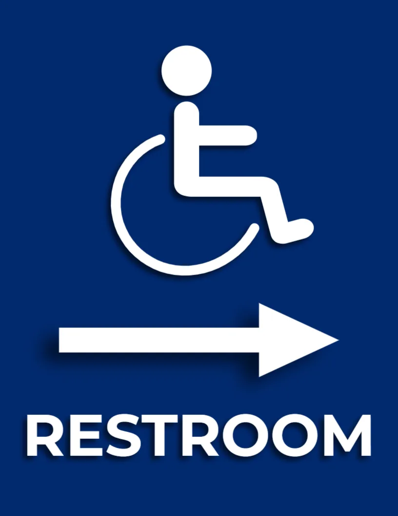 Accessible Restroom Sign Template