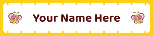 Pencil Name Sticker Template