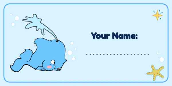 Water Bottle Name Sticker Template