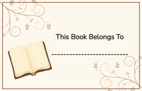 Library Book Ownership Sticker Template