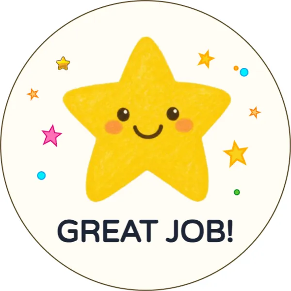 Teacher Reward Star Sticker Template