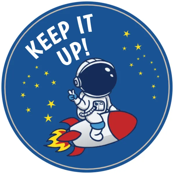 Teacher Keep It Up Sticker Template