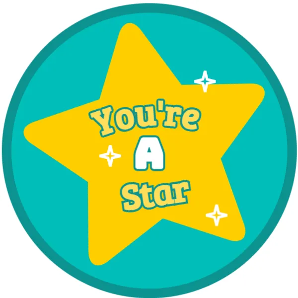 Teacher Gold Star Sticker Template