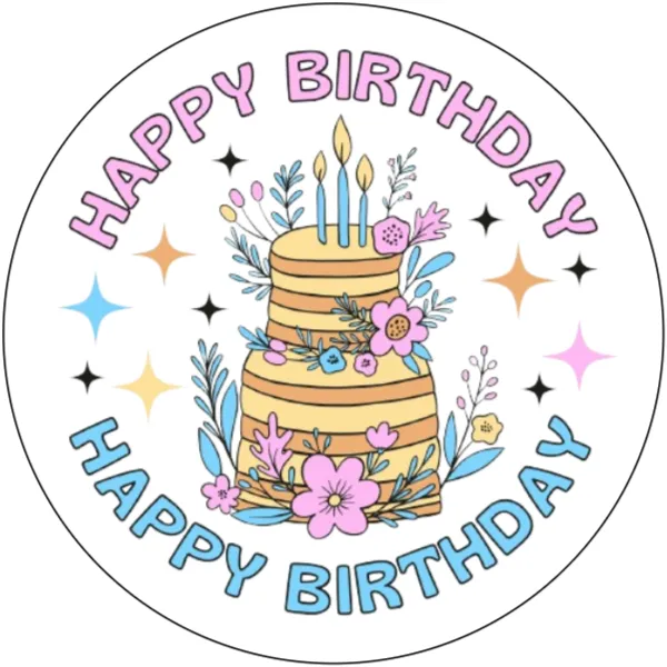 Birthday Gift Sticker Template
