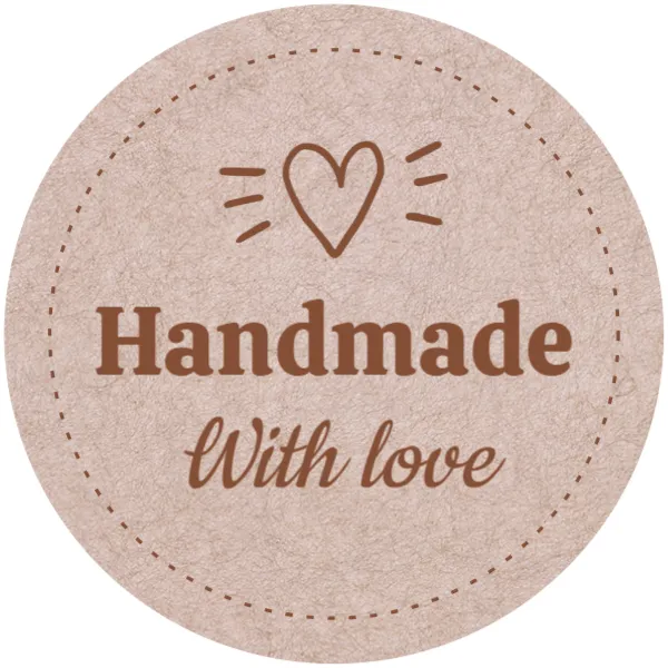 Handmade With Love Sticker Template