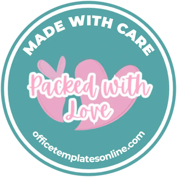 Made With Love Sticker Template