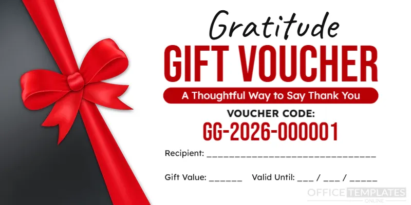Gratitude Gift Voucher Template – Editable Thank You Gift Certificate