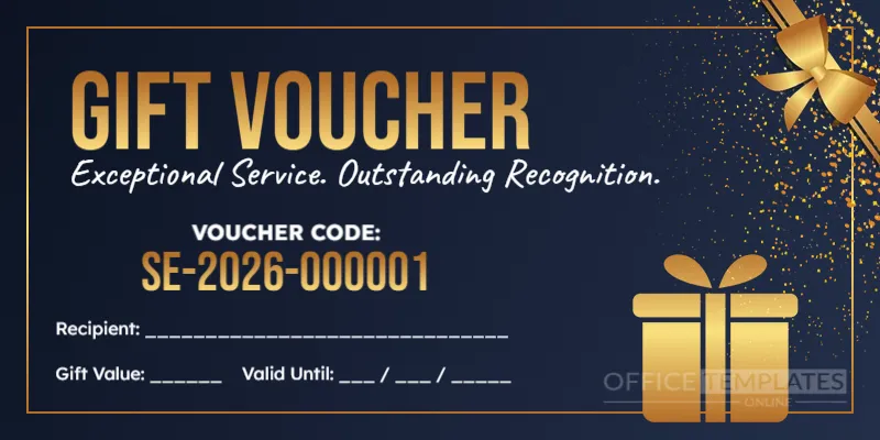 Service Excellence Gift Voucher Template – Editable Online