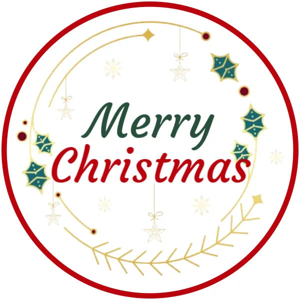 Merry Christmas Gift Sticker Template