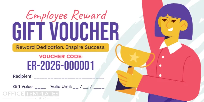 Employee Reward Gift Voucher Template – Editable Online