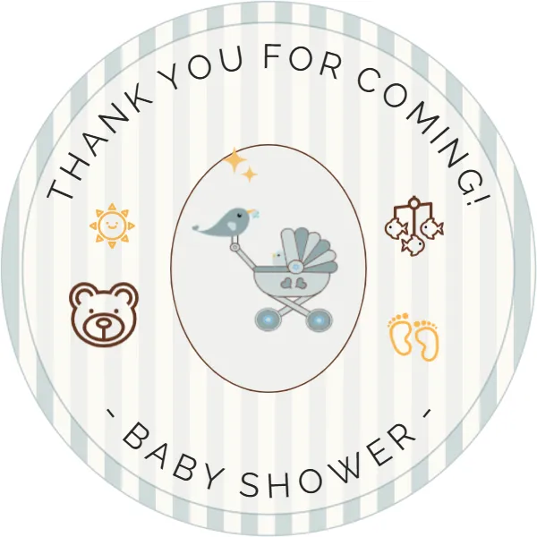 Baby Shower Favor Sticker Template
