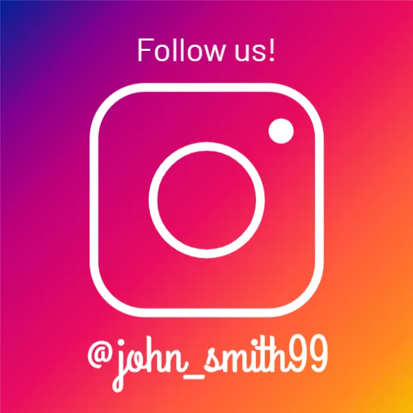 Instagram Fllow Us Sticker Template