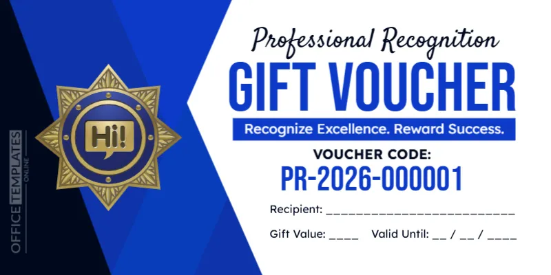Professional Recognition Voucher Template – Editable Online