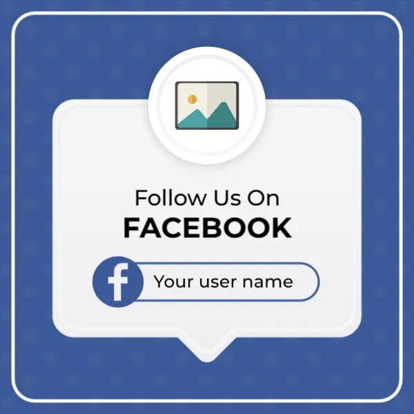 Facebook Follow Us Sticker Template