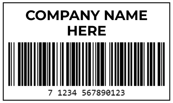 Barcode Product Sticker Template