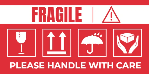 Fragile Package Sticker Template
