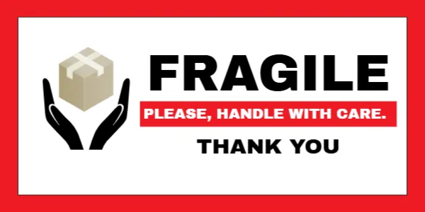 Handle with Care Sticker Template