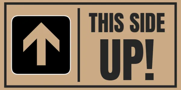 This Side Up Sticker Template