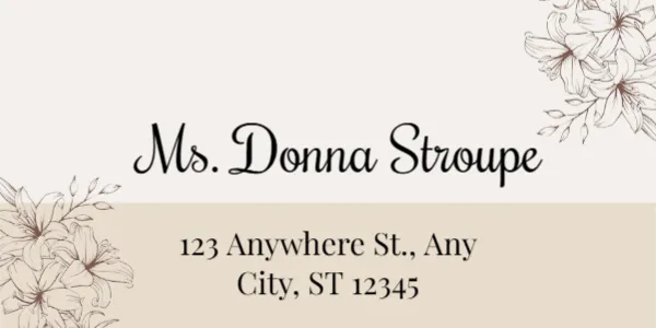 Envelope Address Label Template